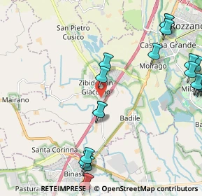 Mappa Via Papa Giovanni XXIII, 20080 Zibido San Giacomo MI, Italia (2.8685)