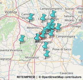Mappa Via delle Industrie, 35020 Padova PD, Italia (9.51875)