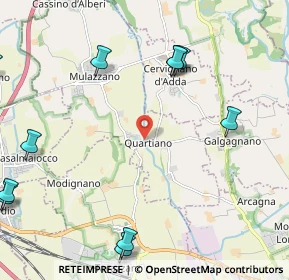 Mappa Via 4 Novembre, 26837 Quartiano LO, Italia (2.98091)