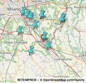 Mappa Via Bescapè, 20077 Melegnano MI, Italia (7.60333)