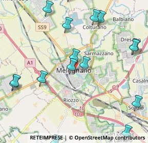 Mappa Via Bescapè, 20077 Melegnano MI, Italia (3.0585)
