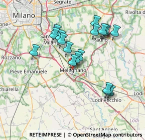 Mappa , 20077 Melegnano MI, Italia (6.90556)