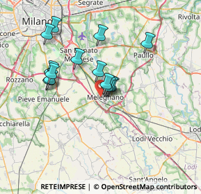 Mappa Via Morandi, 20077 Melegnano MI, Italia (6.11714)