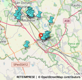 Mappa Via Morandi, 20077 Melegnano MI, Italia (3.91389)