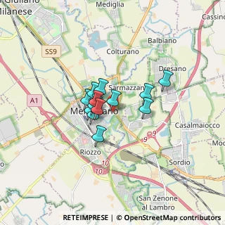 Mappa Via F. Cordoni, 20077 Melegnano MI, Italia (1.00385)