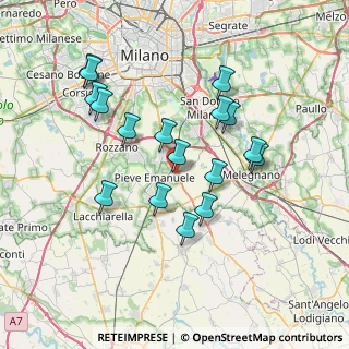 Mappa Via San Vittore, 20085 Locate di Triulzi MI, Italia (6.90294)