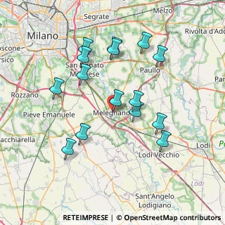 Mappa Melegnano Via Manfredi 37 c, 20077 Melegnano MI, Italia (7.32133)