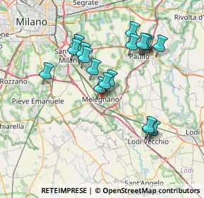 Mappa Melegnano Via Manfredi 37 c, 20077 Melegnano MI, Italia (6.86778)