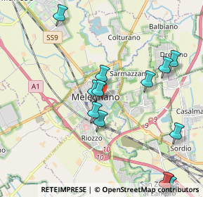 Mappa Melegnano Via Manfredi 37 c, 20077 Melegnano MI, Italia (2.31077)