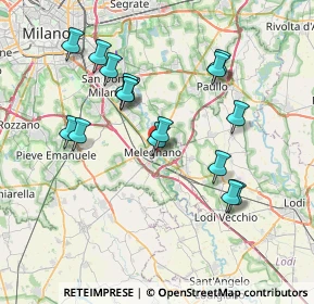 Mappa Via Piave, 20077 Melegnano MI, Italia (7.1925)