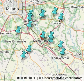 Mappa Via Piave, 20077 Melegnano MI, Italia (7.32667)