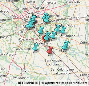 Mappa Via Piave, 20077 Melegnano MI, Italia (11.5225)
