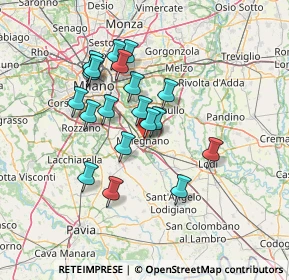 Mappa Via Piave, 20077 Melegnano MI, Italia (11.99263)