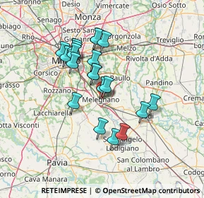 Mappa Via Piave, 20077 Melegnano MI, Italia (11.7415)