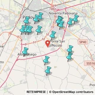 Mappa Via S. Martino e Solferino, 35020 Ponte San Nicolò PD, Italia (4.40474)