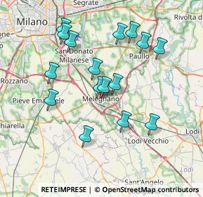 Mappa Piazza Risorgimento, 20077 Melegnano MI, Italia (7.02875)