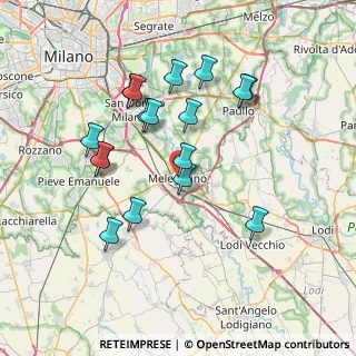 Mappa Piazza Risorgimento, 20077 Melegnano MI, Italia (6.99882)