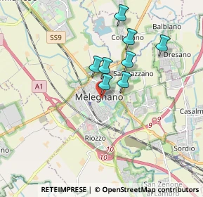 Mappa Piazza Risorgimento, 20077 Melegnano MI, Italia (2.49333)