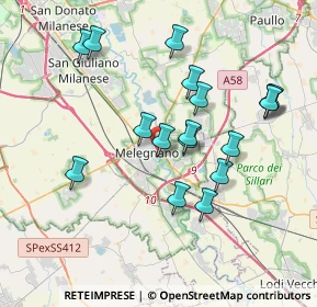 Mappa Via Lodi, 20077 Melegnano MI, Italia (3.54706)