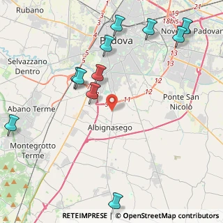 Mappa Via Sant'Antonio, 35020 Albignasego PD, Italia (5.21818)