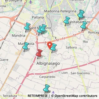 Mappa Via Sant'Antonio, 35020 Albignasego PD, Italia (2.52167)