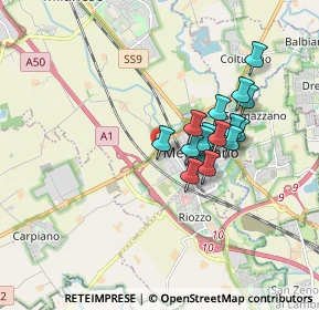 Mappa Strada Prov. per Binasco, 20077 Melegnano MI, Italia (1.3775)