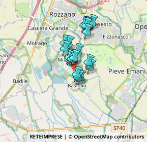 Mappa Via dei Longobardi, 20080 Basiglio MI, Italia (1.1765)