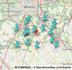 Mappa Via Domenico Cimarosa, 20085 Locate di Triulzi MI, Italia (6.38118)