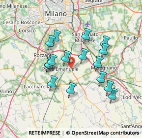 Mappa Via Sandro Pertini, 20085 Locate di Triulzi MI, Italia (6.27688)