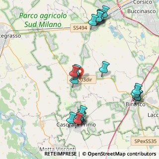 Mappa SP Vermezzo, 20088 Rosate MI, Italia (4.877)