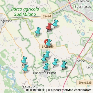 Mappa SP Vermezzo, 20088 Rosate MI, Italia (3.79077)