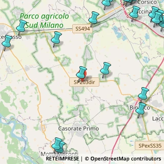 Mappa SP Vermezzo, 20088 Rosate MI, Italia (7.513)