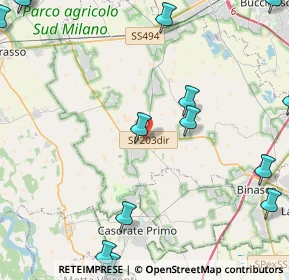 Mappa SP Vermezzo, 20088 Rosate MI, Italia (7.298)