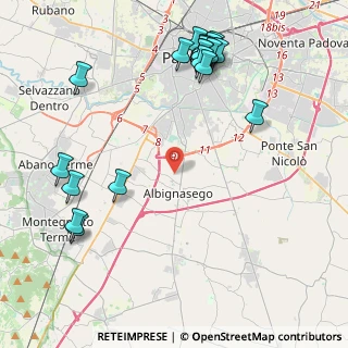 Mappa Via Celeste Gallinaro, 35020 Albignasego PD, Italia (5.2635)