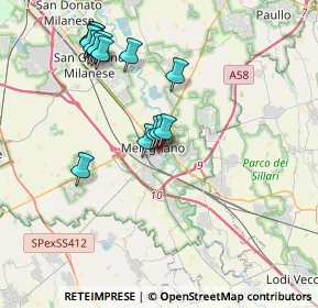 Mappa Via Fratelli Scholl, 20077 Melegnano MI, Italia (3.87333)