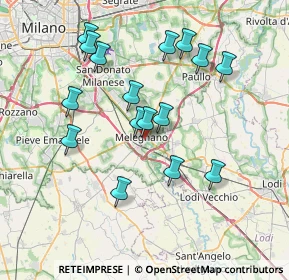Mappa Via Fratelli Scholl, 20077 Melegnano MI, Italia (7.12563)