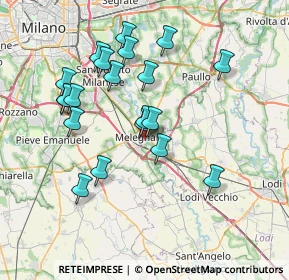 Mappa Via Fratelli Scholl, 20077 Melegnano MI, Italia (7.0885)