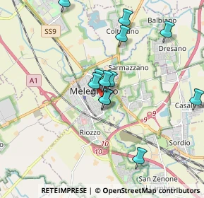 Mappa Via Fratelli Scholl, 20077 Melegnano MI, Italia (1.68167)
