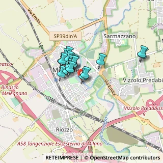 Mappa Via Fratelli Scholl, 20077 Melegnano MI, Italia (0.58389)