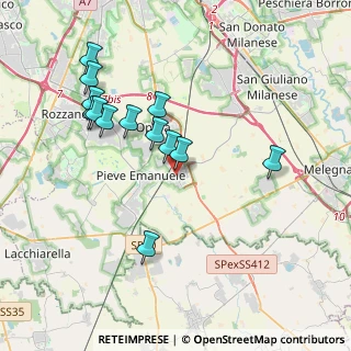 Mappa Via Piave, 20085 Locate di Triulzi MI, Italia (3.74231)