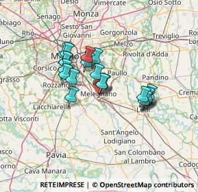 Mappa Via degli Olmi, 20077 Melegnano MI, Italia (11.0275)