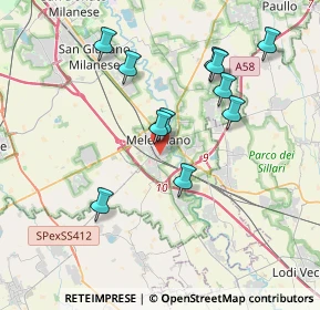 Mappa Via degli Olmi, 20077 Melegnano MI, Italia (3.58818)