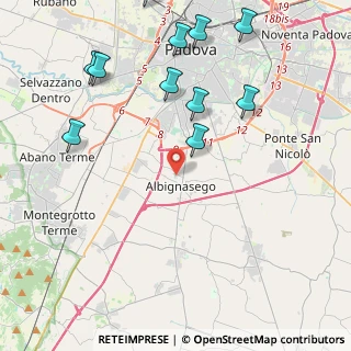 Mappa , 35020 Albignasego PD, Italia (5.14182)