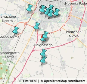 Mappa Via Piemonte, 35020 Albignasego PD, Italia (3.888)