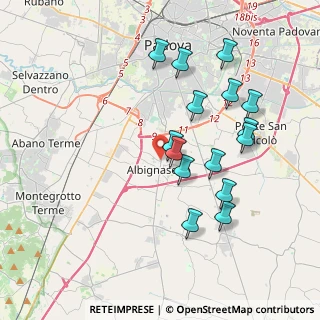 Mappa Via Piemonte, 35020 Albignasego PD, Italia (3.70267)