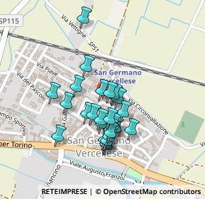 Mappa Vicolo Primo, 13047 San Germano Vercellese VC, Italia (0.16786)