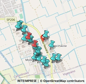 Mappa SP206, 27023 Cassolnovo PV, Italia (0.43214)