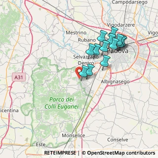 Mappa Via Monte Lonzina, 35031 Abano Terme PD, Italia (7.39857)