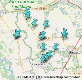 Mappa Via Circonvallazione, 20088 Rosate MI, Italia (3.56765)