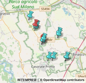 Mappa Via Circonvallazione, 20088 Rosate MI, Italia (2.90692)